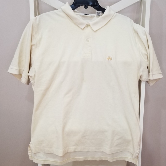 Brooks Brothers Logo Yellow Polo Shirt Large - Picture 3 of 8
